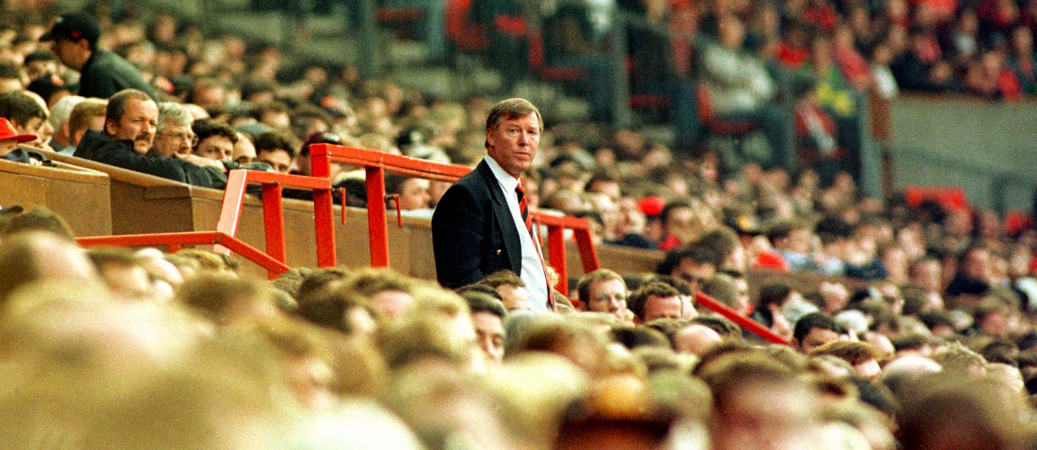 Sir Alex Ferguson standing tall at Old Trafford in the mid 1990'sPicture: Richard Austin 07831 566005        