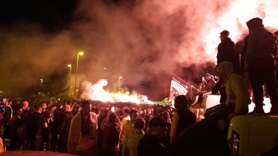 ΑΕΚ: Το «Ελευθέριος Βενιζέλος» φοράει τα... κιτρινόμαυρα για την υποδοχή των πρωτοπόρων! (pics)