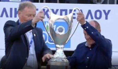 Η είσοδος του Κυπέλλου Ελλάδας στον ΟΑΚΑ δια χειρός Δομάζου και Σαράφη (video)