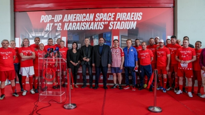 Ο Ολυμπιακός εγκαινίασε το «American Space Piraeus Pop-Up» στο Γ. Καραϊσκάκης!