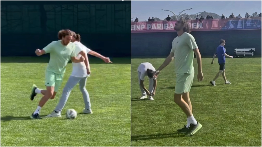 «Στέφανε, τι έχασες;»: Ντρίμπλα α λα Ρονάλντο από τον Τσιτσιπά, αλλά τελείωμα... τοπικού! (video)