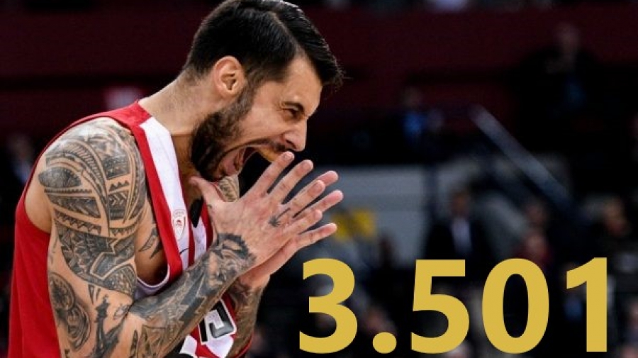 Ο Πρίντεζης 12ος σκόρερ στην ιστορία των Ευρωπαϊκών Κυπέλλων μπάσκετ