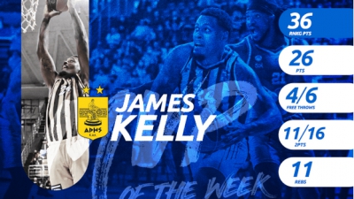 Basket League: Τρεις φορές σερί MVP ο απίστευτος Κέλι! (video)