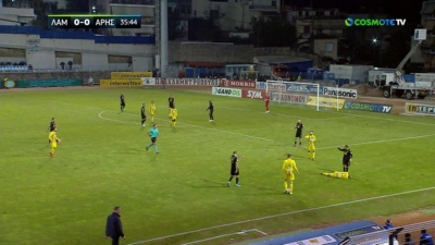 Λαμία - Άρης: Αποβλήθηκε ο Ελευθεριάδης για μαρκάρισμα στον Σούντγκρεν (video)