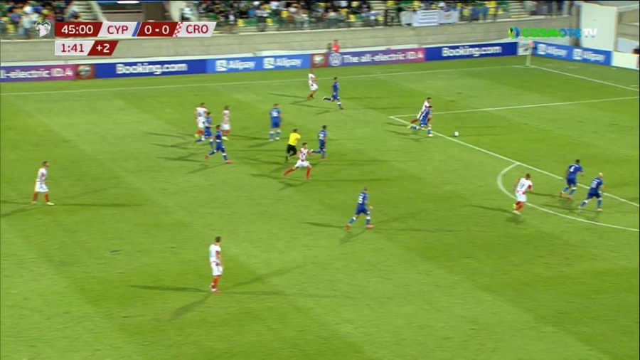 Κύπρος - Κροατία 0-1: Ο Πέρισιτς ανοίγει το σκορ για τους Κροάτες λίγο πριν το φινάλε του α’ μέρους (video)
