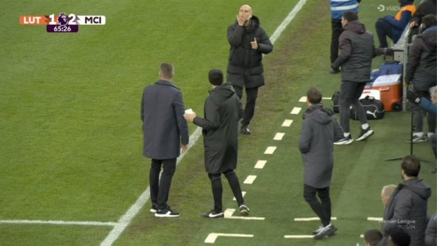 Προκλητικός Πεπ: Έστελνε… φιλάκια στους οπαδούς της Λούτον, μετά την ανατροπή της Σίτι!