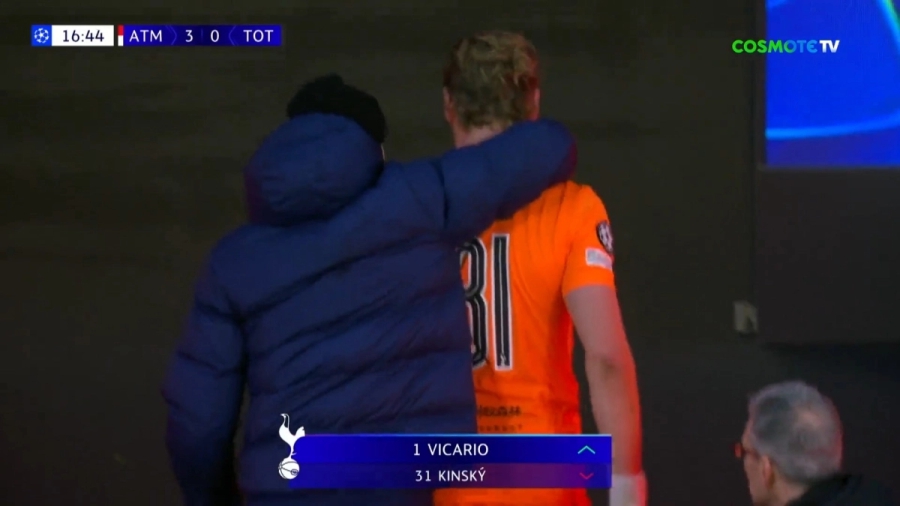 Είδε κι απόειδε, αλλά μάταια: Η Ατλέτικο «παρτάρει» κι η Τότεναμ άλλαξε τερματοφύλακα στο 15'!