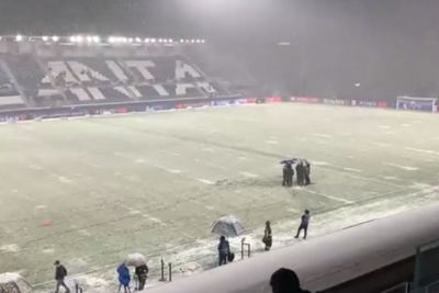 Champions League: Χιονισμένο το «Gewiss Stadium» πριν από το Αταλάντα - Βιγιαρεάλ