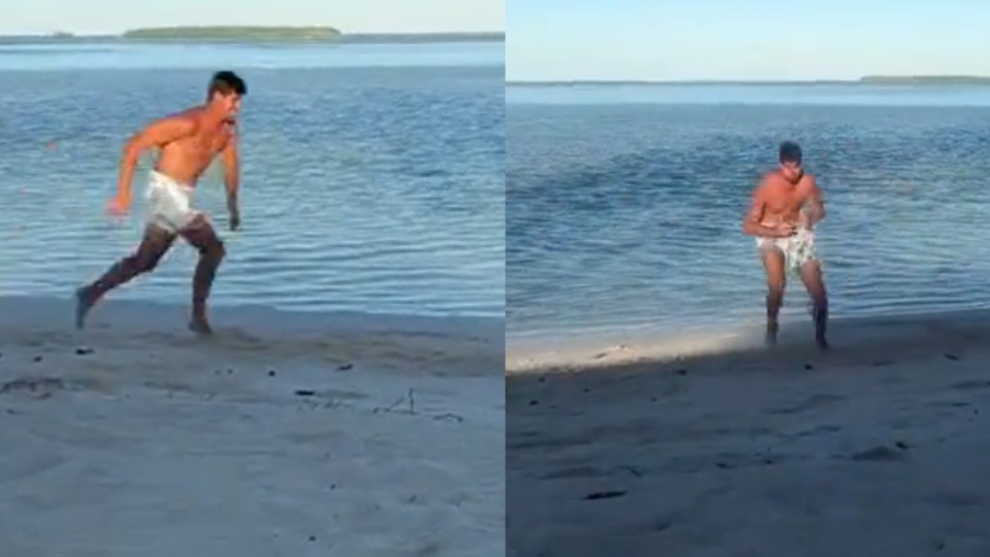 Ποιός μήνας του μέλιτος; Ο Κουρτουά έκανε την παραλία… γήπεδο! (video)