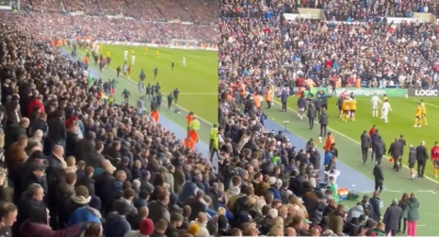 «Σύρραξη» μεταξύ οπαδών στις κερκίδες και διακοπή στο Γουέστ Μπρομ - Γουλβς! (video)
