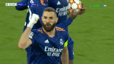 Μάντσεστερ Σίτι – Ρεάλ Μαδρίτης 2-1: Μειώνει με άψογο τελείωμα ο Μπενζεμά! (video)