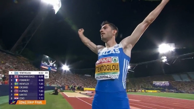 Ο άρχοντας του μήκους, Μίλτος Τεντόγλου, χρυσός και στο Ευρωπαϊκό Πρωτάθλημα με άλμα στα 8,52 μέτρα! (video)
