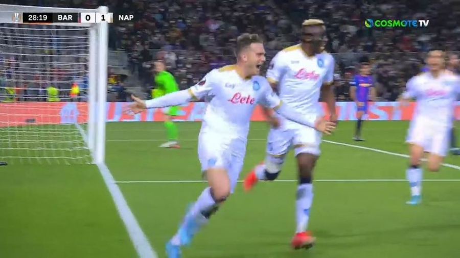 Μπαρτσελόνα – Νάπολι 0-1: Προηγούνται οι «παρτενοπέι» στο Καμπ Νόου! (video)