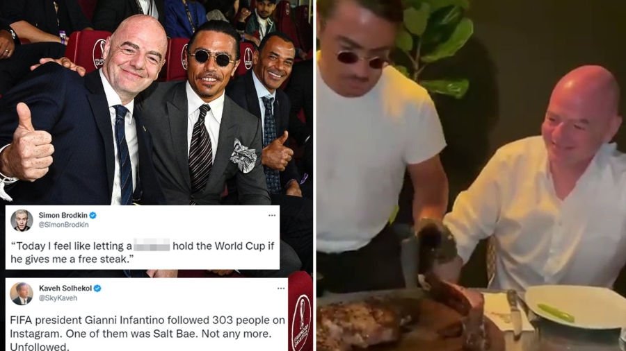 «Θα τον αφήσω να ακουμπήσει το Παγκόσμιο Κύπελλο, για μια δωρεάν μπριζόλα»: Επικό τρολάρισμα στο twitter και... unfollow του Ινφαντίνο στον Νουσρέτ!