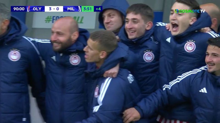 Ολυμπιακός είναι πρωταθλητής Ευρώπης: Οι έξαλλοι πανηγυρισμοί των «ερυθρόλευκων» στο σφύριγμα της λήξης (video)