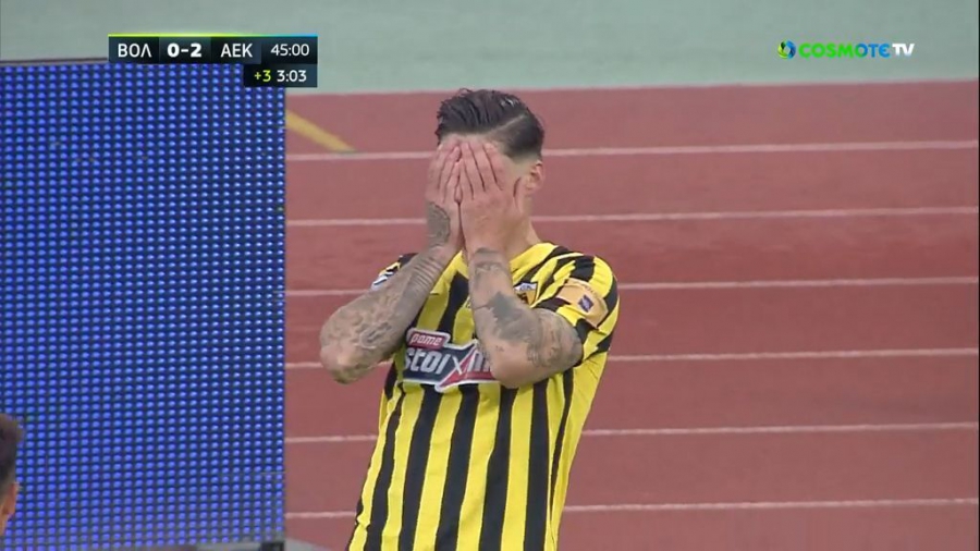 Βόλος – ΑΕΚ 0-2: Ανσαριφάρντ και Τσούμπερ «πλήγωσαν» εις διπλούν τους Θεσσαλούς μέσα σε 8’! (video)