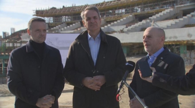 Αλαφούζος, Μητσοτάκης και Δούκας στο Βοτανικό: «Τον Μάιο του 2027 έτοιμο το γήπεδο!»