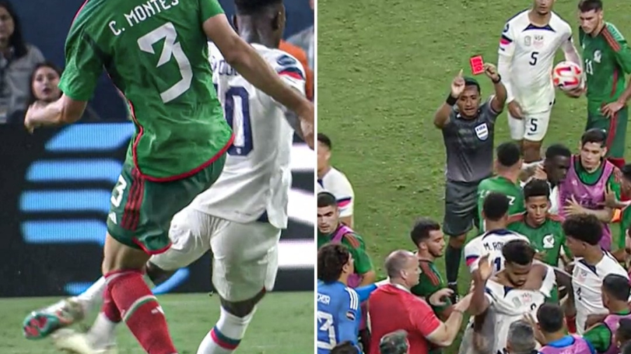 Η κλωτσιά του Μοντές άναψε «φωτιά» στο ΗΠΑ-Μεξικό: Ξύλο, κόκκινες κάρτες και σκισμένες φανέλες (video)