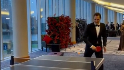 Φέντερερ: Κάνει προθέρμανση για το Laver Cup παίζοντας πινγκ πονγκ! (video)