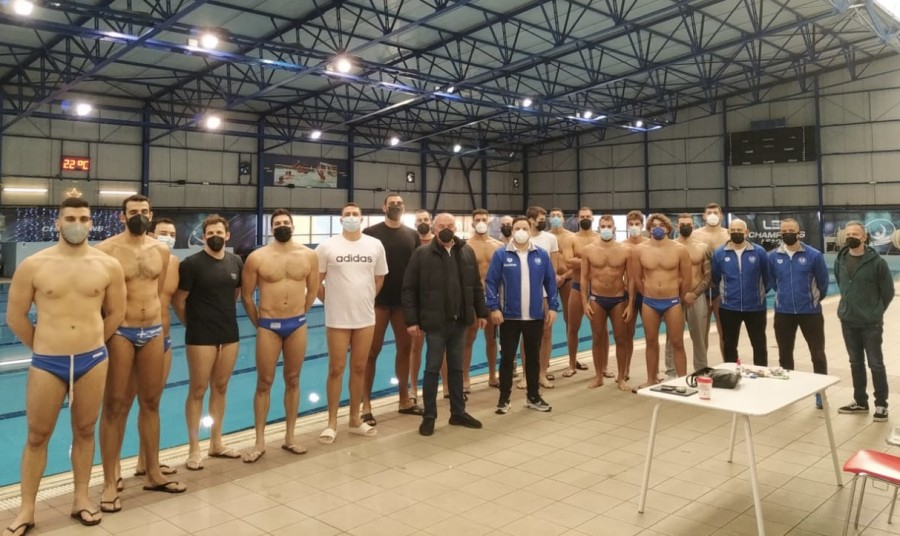 Υδατοσφαίριση: Παρουσία του Κυριάκου Γιαννόπουλου και με ευχές η πρώτη προπόνηση της Εθνικής Ανδρών για το 2022!