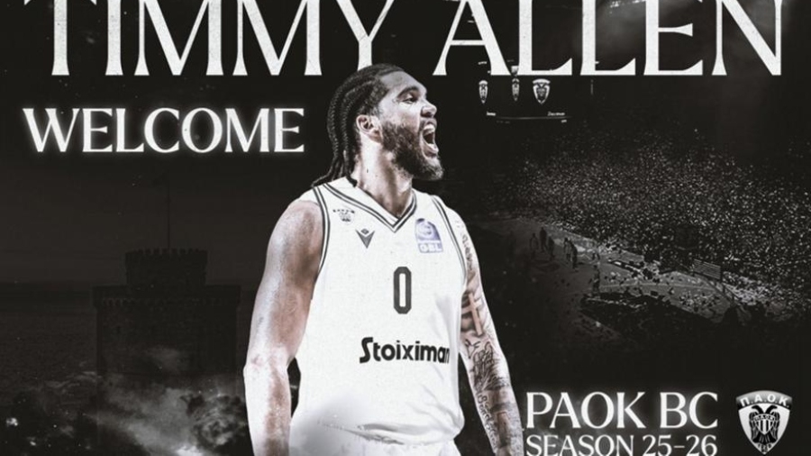 ΠΑΟΚ: Κι επίσημα παίκτης της ομάδας ο Τίμι Άλεν