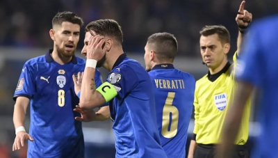 Η Ιταλία γίνεται η τέταρτη πρωταθλήτρια Ευρώπης που δεν προκρίνεται στο προηγούμενο ή στο επόμενο Μουντιάλ!