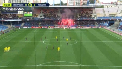 Ρίψη καπνογόνων και προσωρινή διακοπή στο Μονπελιέ - Ναντ! (video)