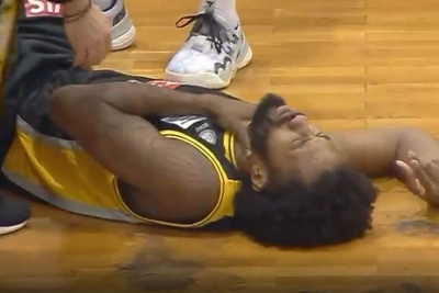 Ηρακλής - ΑΕΚ: Ο σοκαριστικός τραυματισμός του Μπράιαν Ανγκόλα (video)