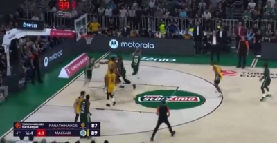 Ένα «μοιραίο» λάθος του Κώστα Σλούκα: Δεν έκανε σουτ ο Παναθηναϊκός, το «κλείδωσε» η Μακάμπι! (video)