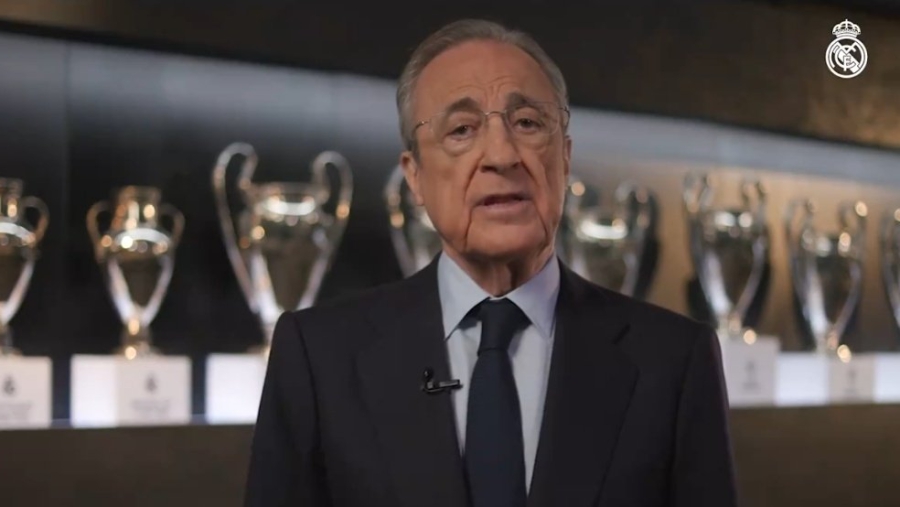 Οξύμωρο: Ο Πέρεθ μιλά για τη European Super League, μπροστά από τα τρόπαια του Champions League! (pic)