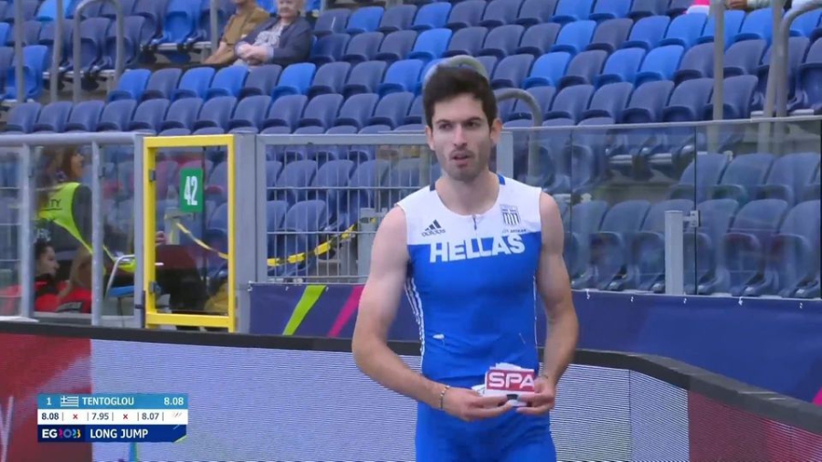 Μίλτος Τεντόγλου: «Εκτοξεύθηκε» στα 8,34 πιάνοντας κορυφαία επίδοση στην Ευρώπη (video)