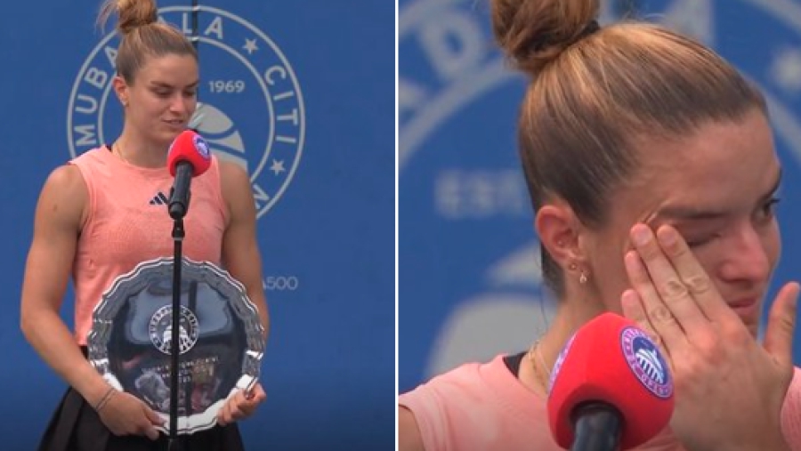 «Λύγισε» η Μαρία Σάκκαρη στην απονομή των τροπαίων του Open της Ουάσιγκτον (video)