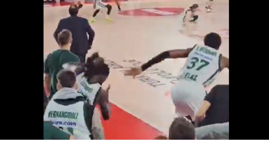 Ο πάγκος του Παναθηναϊκού ξεσηκώθηκε πριν μπει το τρίποντο! (video)