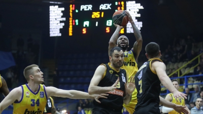 Περιστέρι – ΑΕΚ 87-73: Δια «χειρός» Ντένμον η πρώτη νίκη στα play offs (video)