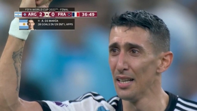 Έβαλε τα κλάματα ο Ντι Μαρία όταν έκανε το 2-0 για την Αργεντινή!