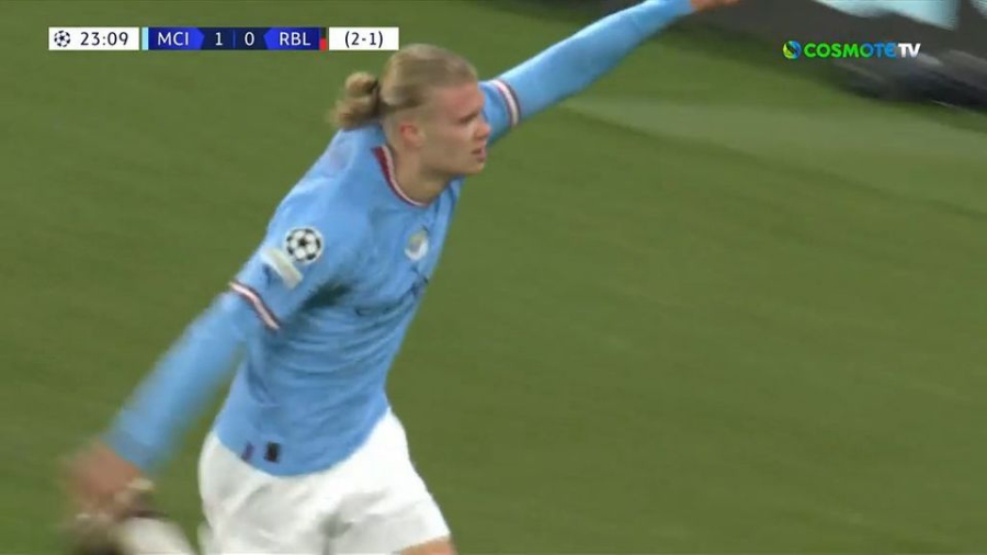 Μάντσεστερ Σίτι  - Λειψία 2-0: «Ντοπιέτα» Χάαλαντ μέσα σε δύο λεπτά! (video)