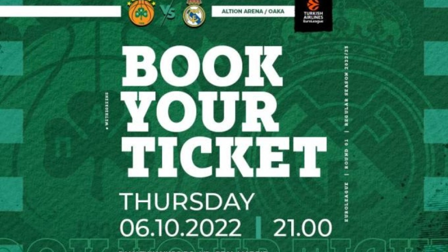 Παναθηναϊκός: Ανακοίνωση για τα εισιτήρια της πρεμιέρας στην Ευρωλίγκα με τη Ρεάλ Μαδρίτης