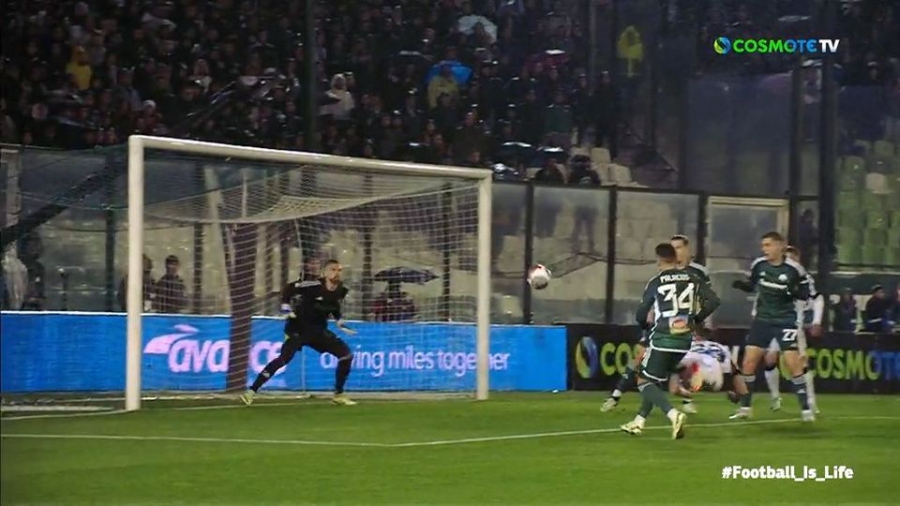 Παναθηναϊκός - ΠΑΟΚ 0-0: Απίστευτος Ντραγκόφσκι, έπιασε κεφαλιά του Σβαμπ από το... μισό μέτρο! (video)