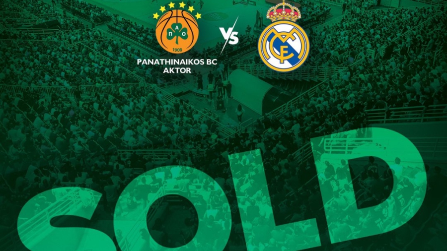 «Λάβα» το ΟΑΚΑ: Sold-out το ματς του Παναθηναϊκού AKTOR με τη Ρεάλ Μαδρίτης!