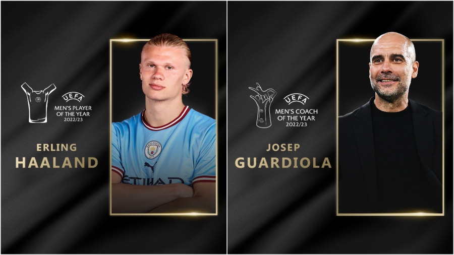 «Σάρωσε» η Σίτι στα βραβεία της UEFA: Κορυφαίος παίκτης ο Χάαλαντ και προπονητής ο Γκουαρδιόλα! (video)