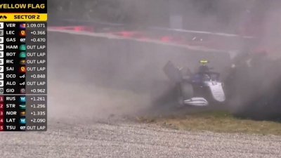 Formula 1 - Ολλανδικό Grand Prix: Η έξοδος του Λατίφι ολοκλήρωσε πρόωρα το δεύτερο sector (video)