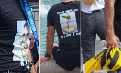 «Για τον Μιχάλη»: Μαραθωνοδρόμος στο Ζάγκρεμπ με σημαία της ΑΕΚ, κατηγορήθηκε για προβοκάτσια!