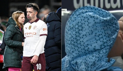 Απαρηγόρητος ο Γκρίλις μετά τον νέο τραυματισμό: «Κρύφτηκε» κάτω από την προπονητική φόρμα της Μάντσεστερ Σίτι! (video)