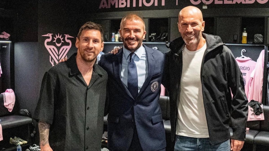 Συνάντηση ποδοσφαιρικών… γιγάντων: Μέσι, Ζιντάν και Μπέκαμ μαζί για τον τελικό του US Cup! (video)