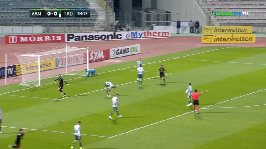 Λαμία – Παναθηναϊκός 1-0: Υπέροχη κεφαλιά Αραμπούλι και προβάδισμα για τους γηπεδούχους! (video)