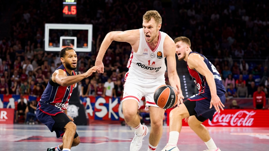 «Με το... δεξί, αλλά με ιδρώτα»: Ο Ολυμπιακός κέρδισε την Μπασκόνια με κομβικό Βεζένκοβ και καθοριστικό Γουόκαπ!