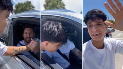 Πιτσιρικάς έλαβε φιλί του Μέσι και... τρελάθηκε! (video)