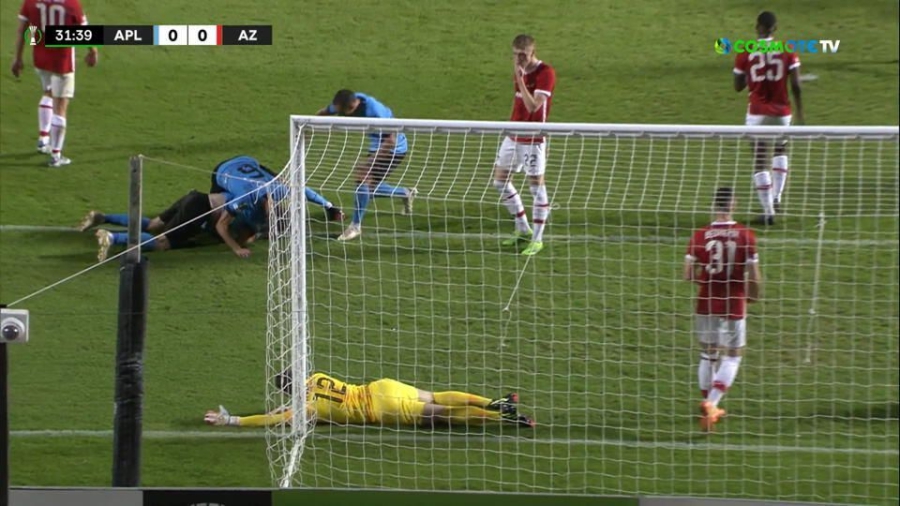 Απόλλων Λεμεσού - ΑΖ Άλκμααρ 1-0: Προβάδισμα με «καρφωτή» κεφαλιά του Ρομπέρζ (video)