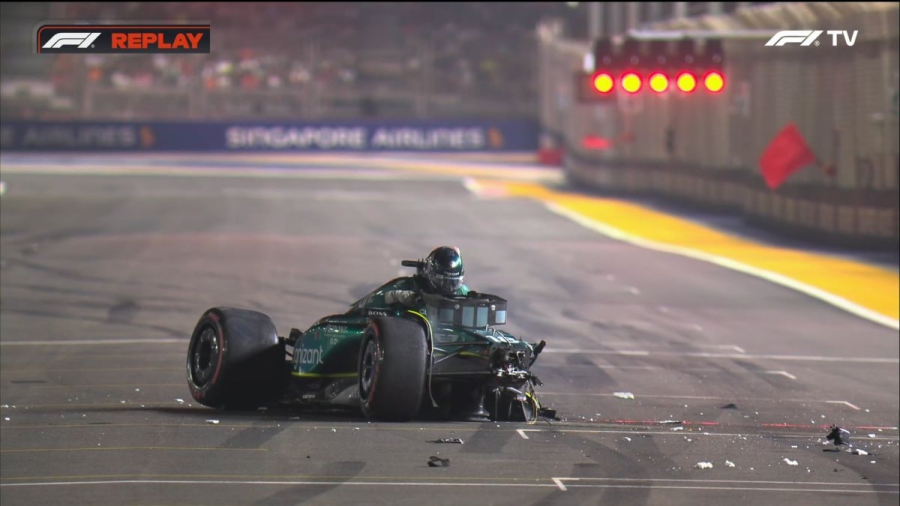 Formula 1, Σιγκαπούρη: «Θρύψαλα» το μονοθέσιο του Λανς Στρολ στο Q1! (video)