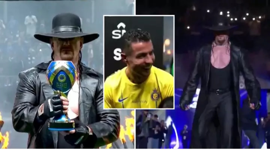 Τρομερή στιγμή στη Σαουδική Αραβία: O Undertaker στο γήπεδο για να δώσει τρόπαιο, ο Κριστιάνο να γελά! (video)